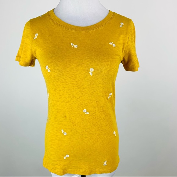 J. Crew Tops - J. Crew Daisy Embroidered Tee XXS